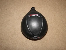 HUNTER LEATHER SPEED BAG 4 LBS..MADE IN PAKISTANHOLDS AIR MEASURES 10.5"