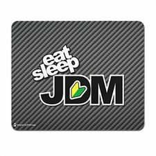 JDM Eat-Sleep-JDM Carbon Fiber Look Computer PC Mouse Pad