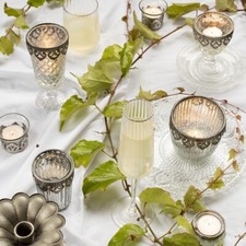 Windlicht Teelichter Bauernsilber Brocante Weihnachten  3 versch. Größen 