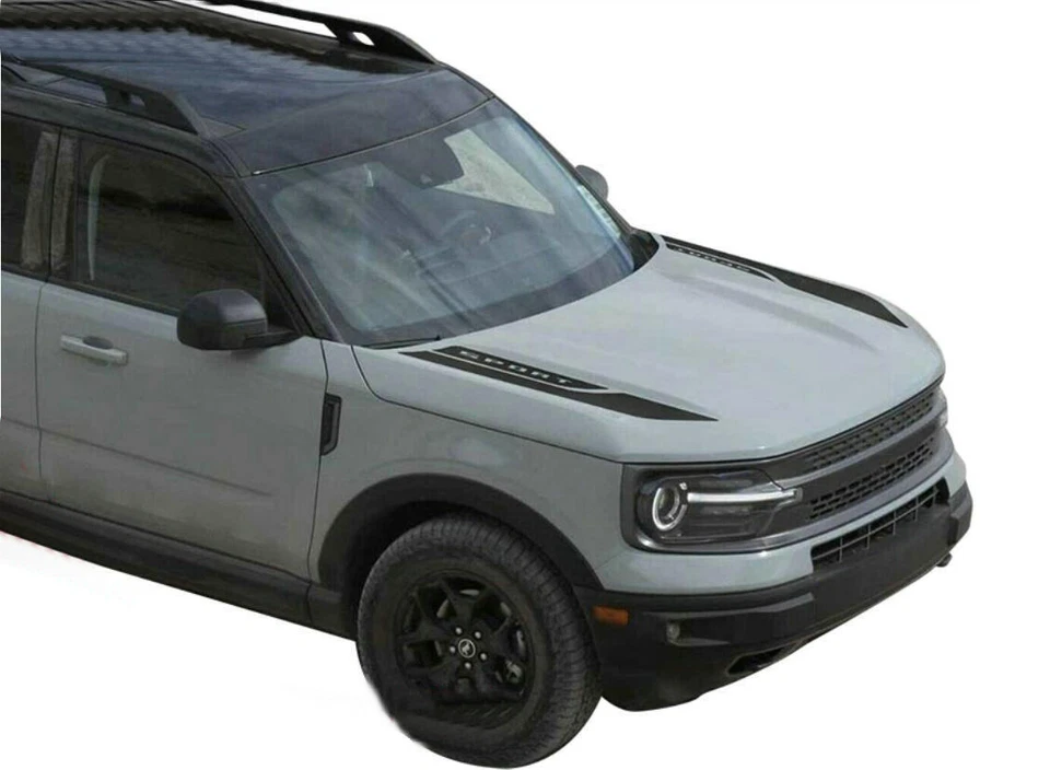 Kit de calcomanías gráficas a rayas para Ford Bronco Sport 2021 2022 capó cuchara auto Foto 2 de 4