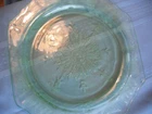 Anchor Hocking Green Depression "Princess" Glass Dinner Plate