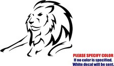 Vinyl Decal Sticker - Lion Laying Down Car Car Truck Bumper Window JDM Fun 7"