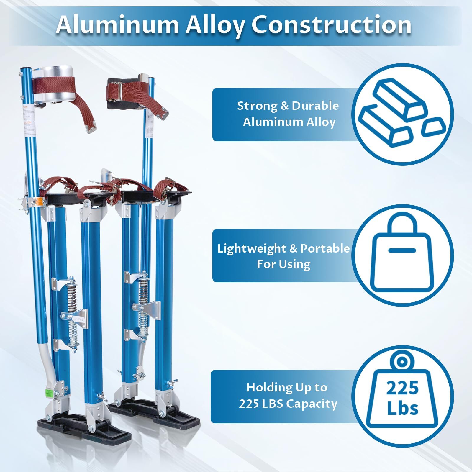 Zancos De Yeso Aluminio 24-40 Pulgadas Drywall Still Ajustable Dura Para Pintar