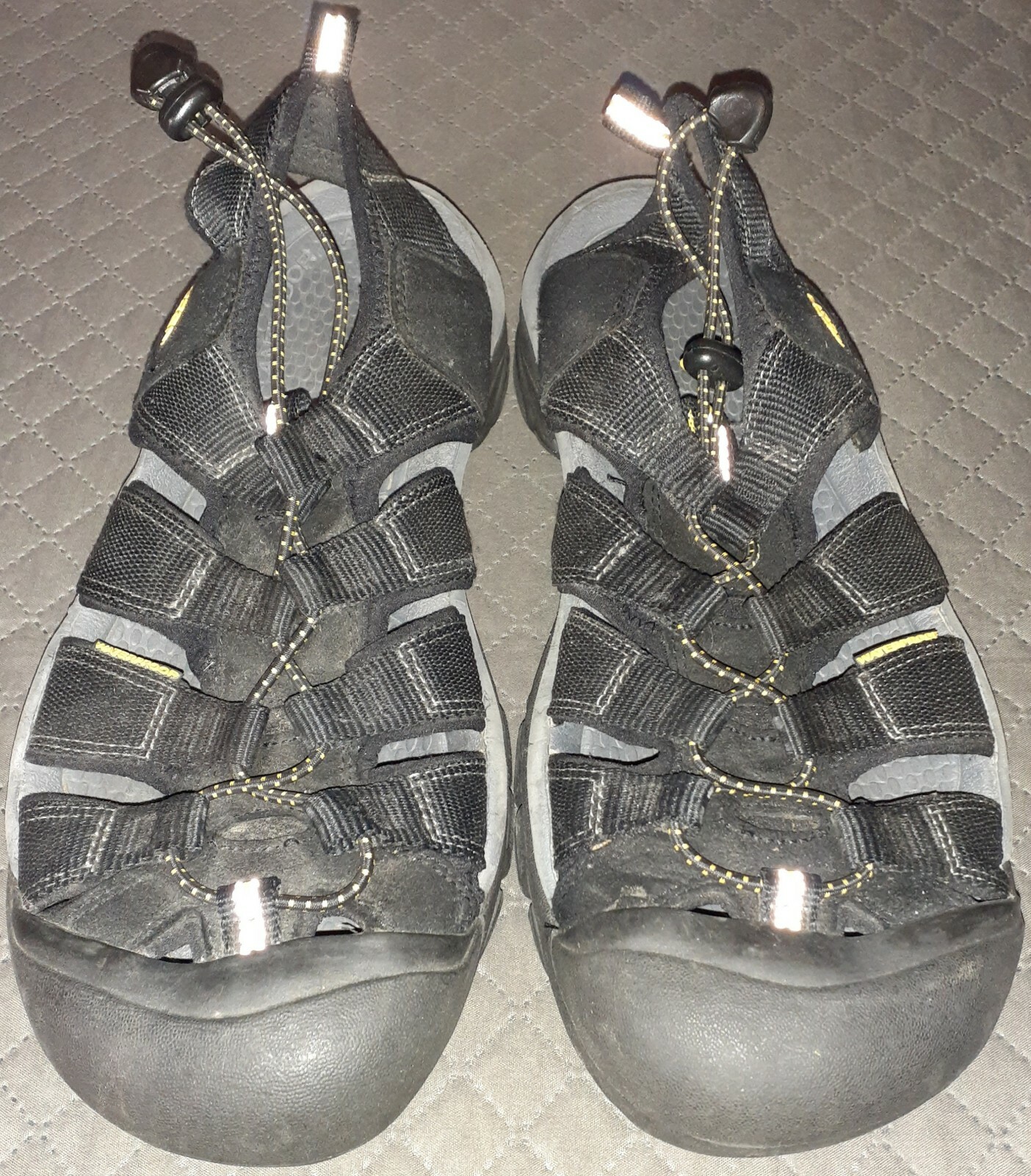 KEEN Mens Black Yellow Waterproof Sport Sandals Size US 10.5 EU 44 UK 9.5