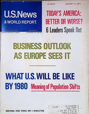 U.S. News & World Report: Business Outlook, Population Shifts - January 11, 1971
