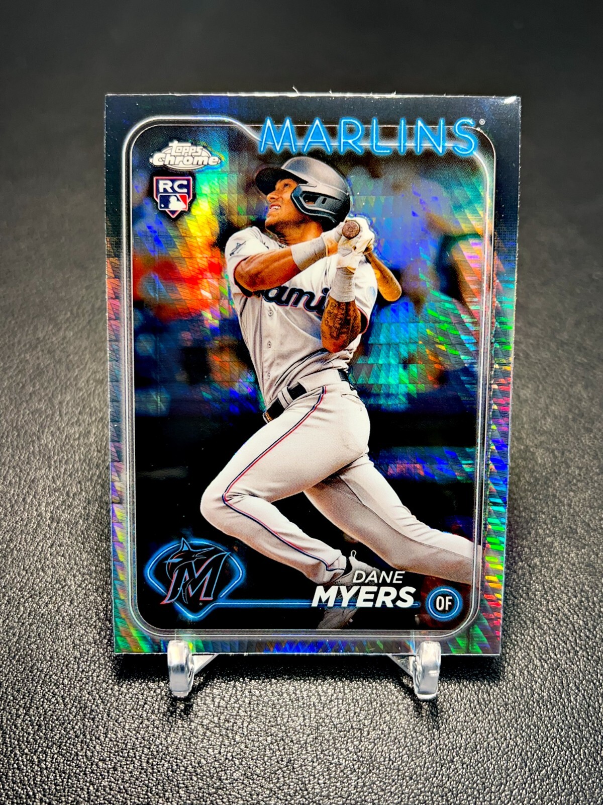 2024 Topps Chrome Baseball Dane Myers Rookie RC Prism Refractor #46 Marlins