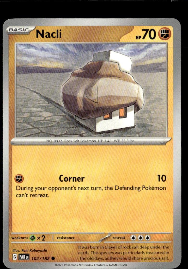 Pokemon Nacli 102/182 Paradox Rift Non Holo Common  4 Card Lot