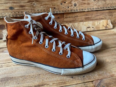 ヴィンテージ CONVERSE 90's ALL STAR SUEDE HI vintage 90's converse all stars high-top orange suede sneakers | eBay