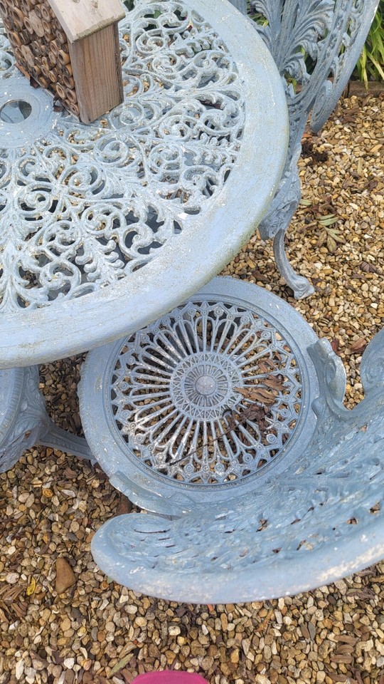 Solid Heavy Cast Iron Garden Set eBay