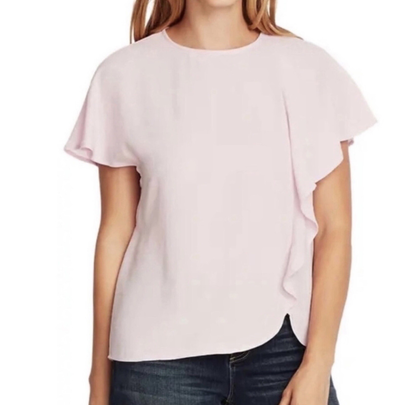 NEW VINCE CAMUTO PINK BLOUSE XS