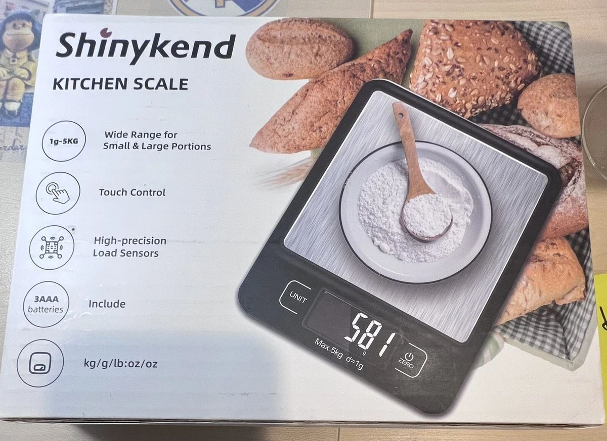 Food Scale, SHINYKEND Multifunction Touch Digital Kitchen Scales Grams and  oz