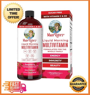 Mary Ruth's Liquid Morning Multivitamin Immune Beauty - Raspberry 32 fl oz