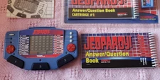 Jeopardy Handheld Electronic Game w/ Answer Question Book Vintage Tiger 1995 Toy