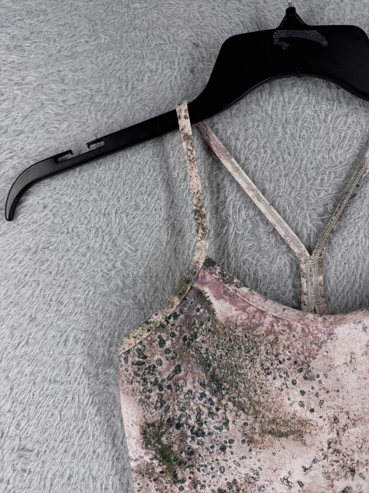 Camisa Lululemon Mujer 2 Rosa Power Y Tank Luon Sugar Crush Multi Yoga Gimnasio W1J64S Foto 3 de 4