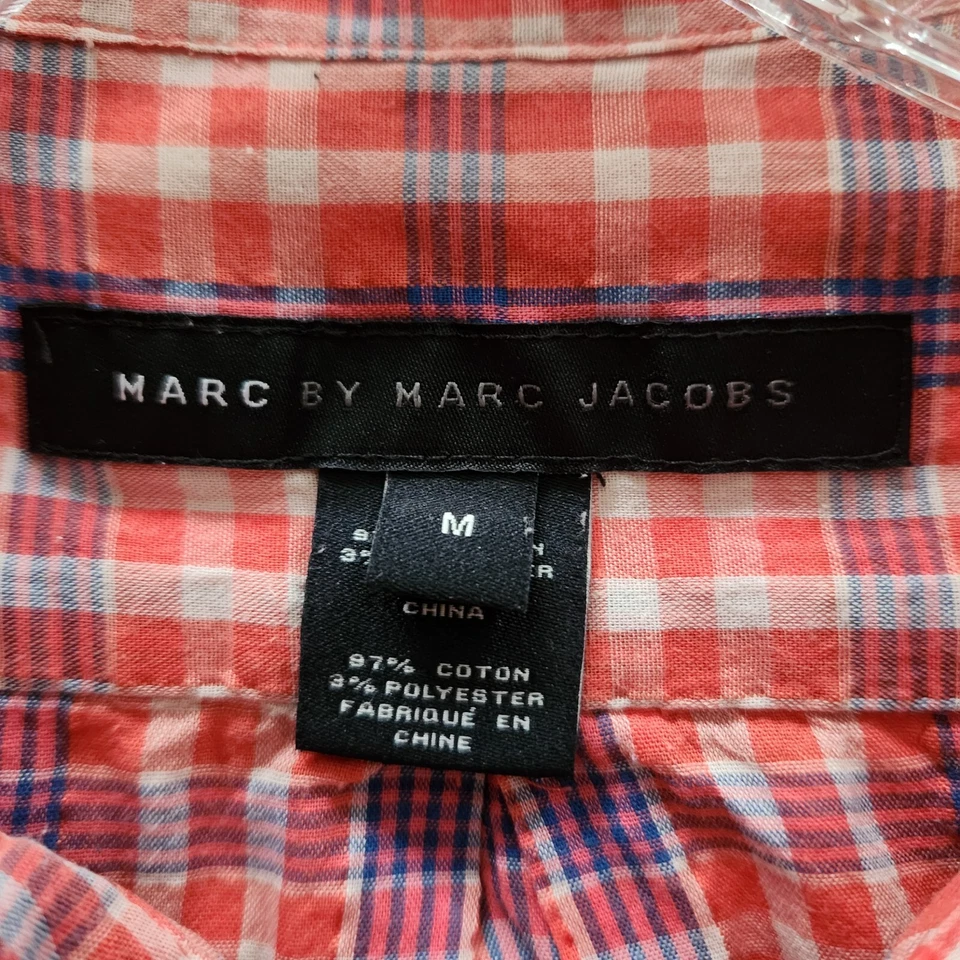 Camisa Marc By Marc Jacobs Para Hombre Med Cuadros Coral Rojo Foto 2 de 4