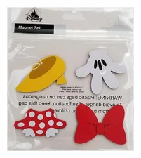 Disney Parks Minnie Mouse Parts Magnet Set Of 4 Shoe Bow Glove Shirt NIP