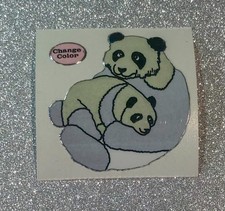 RARIT&Auml;T ORIGINAL Sticker 90er Vintage Aufkleber Abschnitt FARBWECHSEL Pandas