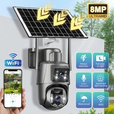 4K Camaras De Seguridad Para Exterior Solar WIFI Inalambrica Con Vision Nocturna