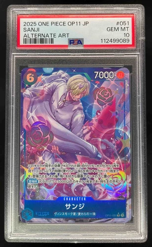 2025 One Piece OP11 Japanese #051 Sanji Alternate Art PSA 10
