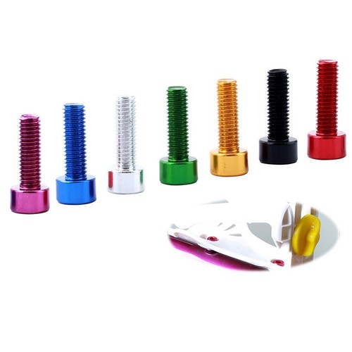 1 paire de boulons pour cage de bouteille d'eau de vélo en alliage d' aluminium, vis taraudeuses en alliage d'aluminium 1 paire de boulons pour cage de bouteille d'eau de vélo en alliage d' aluminium, vis taraudeuses en alliage d'aluminium