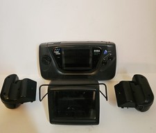 Sega GAME GEAR Handheld Black Console For Parts or Repair Clean w/ Accessories!