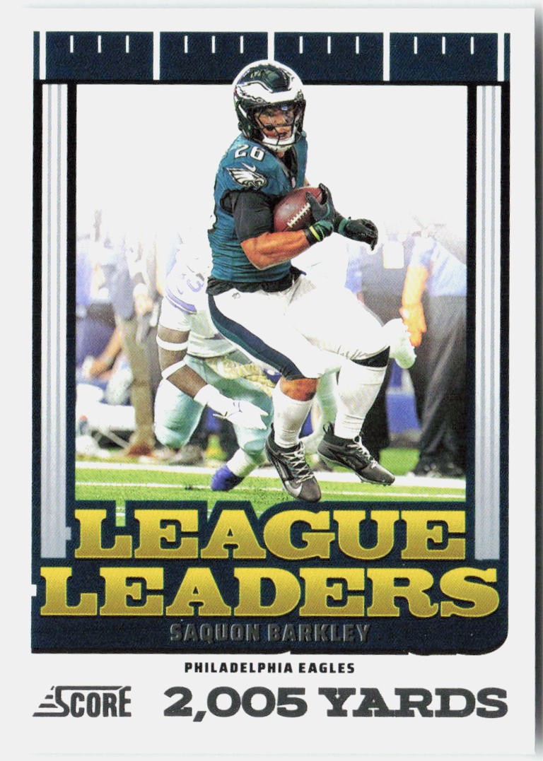 2025 Score #3 Saquon Barkley League Leaders Orange
