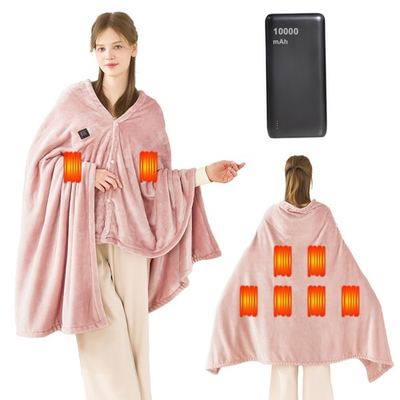 #ad Heated Blanket Cordless Electric Wearable Blanket with 10000mAh Power Bank U... $39.24