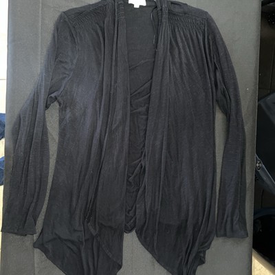 Joseph A. qu'est-ce que c'est silk Sweater Cardigan Size Large Black