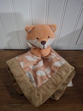 Carter Fox Lovey Baby Security Blanket Brown Leaves