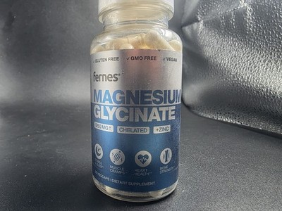 Magnesium Glycinate 1250mg with Zinc - Gentle on Stomach - Sleep, Cramps 08/28