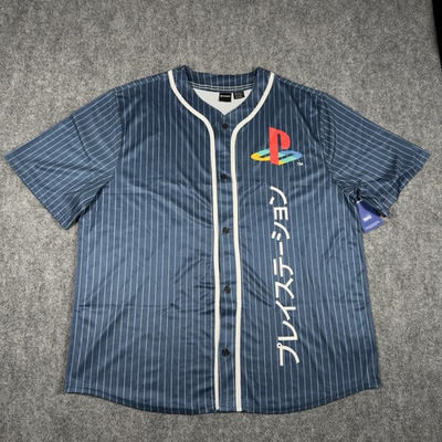 #ad Sony PlayStation Kanji Logo Baseball Jersey XXL Unisex Retro Classic New 2025 $39.99