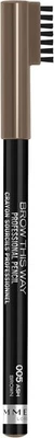Rimmel Brow This Way Professional Pencil, 005 Ash Brown, 1.4g Brand New