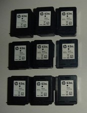 HP 63 XL Black Ink Cartridges Empty Genuine Original Never Refilled Lot of 9