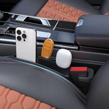 Shorter Car Seat Gap Filler Black Set of 2 Pack in Between Car Seat Catcher
