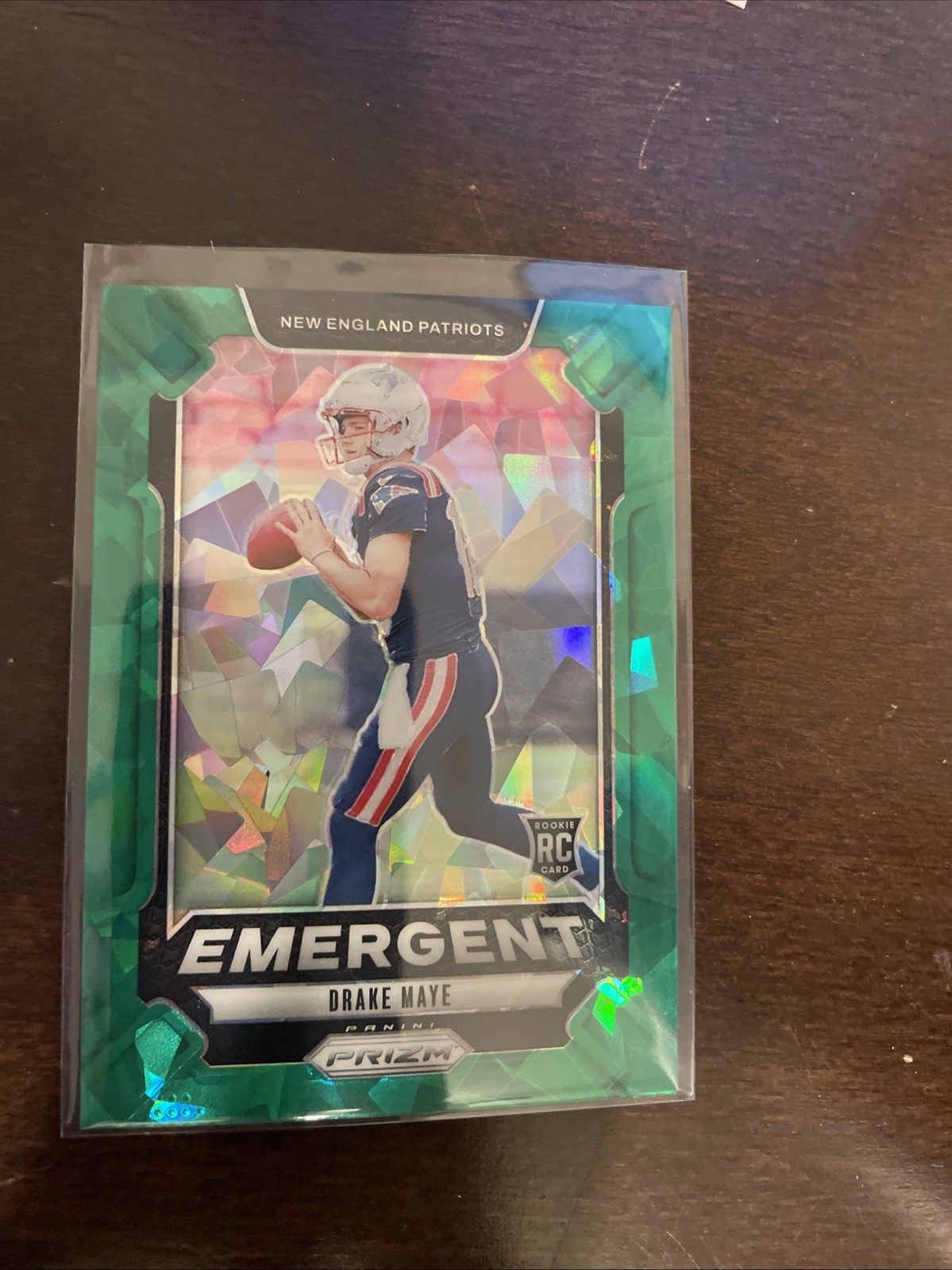 2024 Panini Prizm - Emergent Drake Maye #4 Green Ice Prizm (RC)