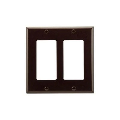 Eaton Wiring Devices 2152B-BOX - Wallplate 2G Decorator Thermoset Std BR - 1EA