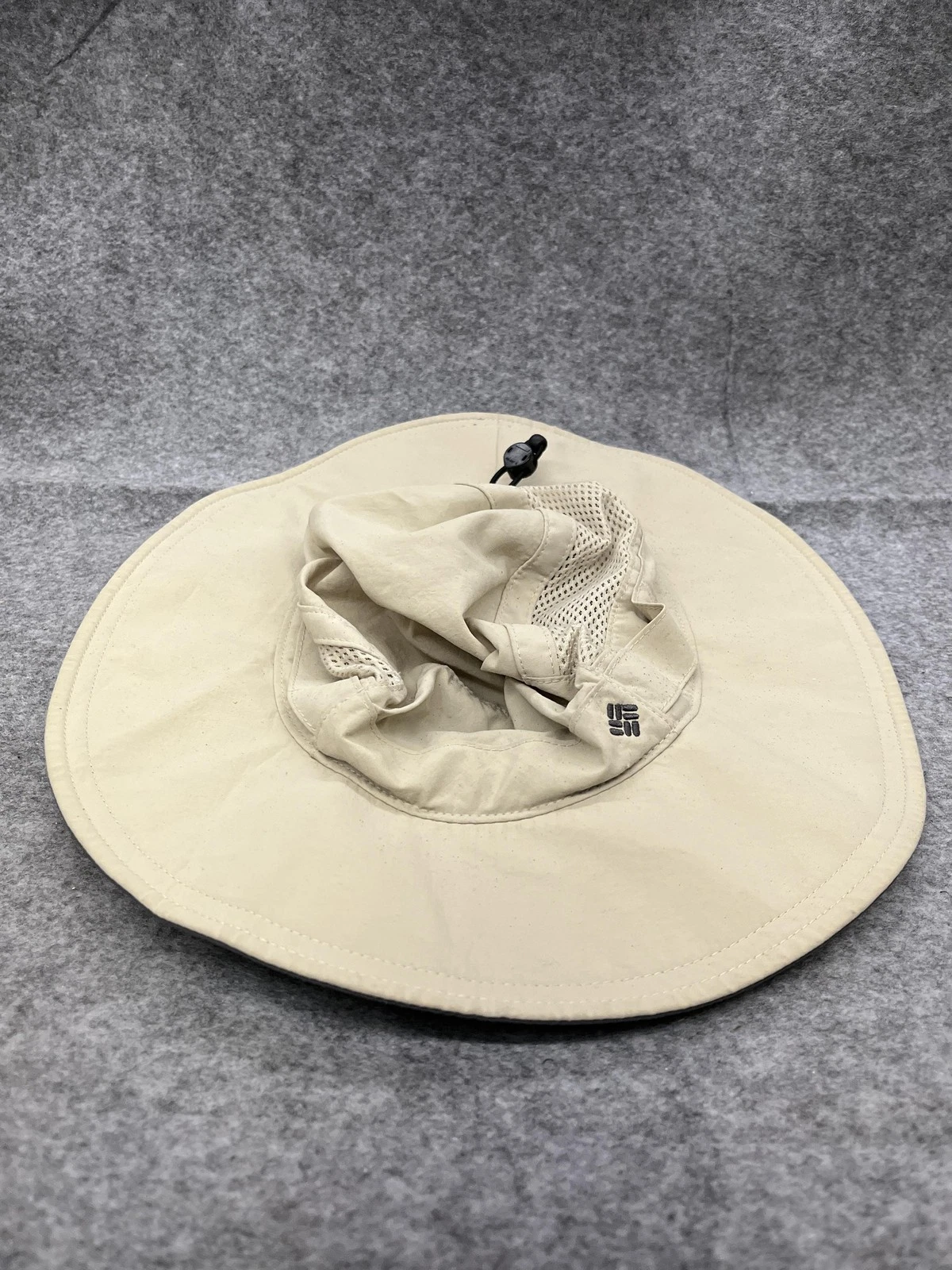 Columbia Hat Boonie Mens One Size Beige Nylon Mesh Vent Wide Brim Outdoor Sun