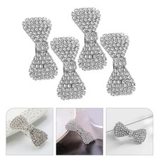 4 Pcs Rhinestone Hair Clips Bow Barrettes Crystal Accessories for Women