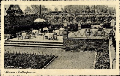 Ak Wiesmoor in Ostfriesland, Torfkrugterrassen, Gartenpartie,... - 10579259