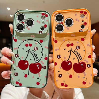 Handyhülle Für iPhone 17 16 Pro Max 15 14 13 Magnetic Cute Kirsche Schutz Tasche