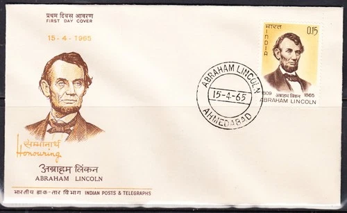 INDIA 1965 DEATH CENTENARY OF A. LINCON SCOTT 400 FDC FIRST DAY COVER UNUSED