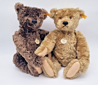 2 Steiff Classic Bären Teddys 1920 00850 & 000751 40cm aus Sammlung