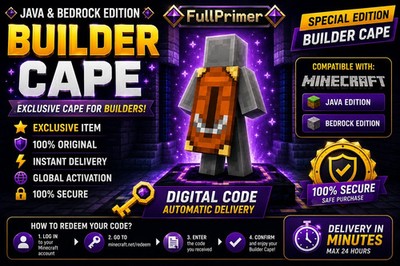 MINECRAFT Builder Cape Code (JAVA & BEDROCK)