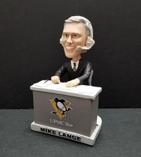 NEW MIKE LANGE Pittsburgh Penguins Bobblehead SGA Hockey Legendary Announcer TR