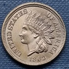 1862 Indian Head Cent 1c BU UNC Uncirculated #101487