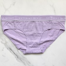 Victoria's Secret Logo Cotton Smooth Hiphugger Panty Charmed Violet Size L