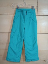 Slalom Kids Unisex XS Ski 4/5 Pants Bright Teal Snowboarding Outdoor Sledding