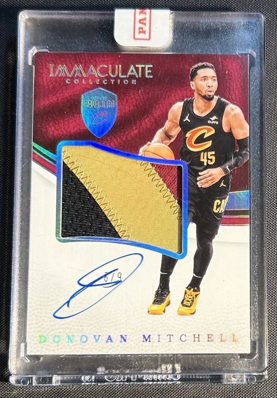 2024 Immaculate Donovan Mitchell Cavs Gold /9 Premium Jumbo Patch Auto #RPP-MIT
