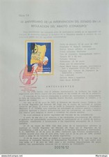 KV)1987 MEXICO, FIRST DAY COVER COMMEMORATING THE 50TH ANNIVERSARY OF STATE INTE