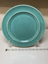 Vintage Metlox Colorstax Dinner Plate Turquoise Rings 10.5” Potteries California